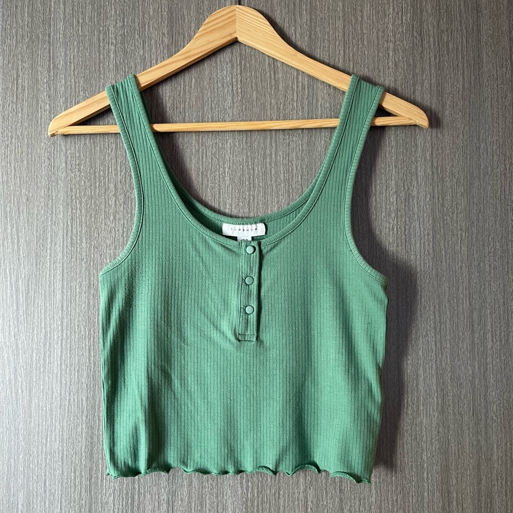 Topshop Women’s Ribbed Crop Tank
